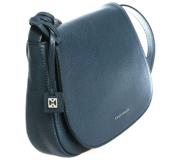 Geanta cross-body din piele navy blue Coccinelle